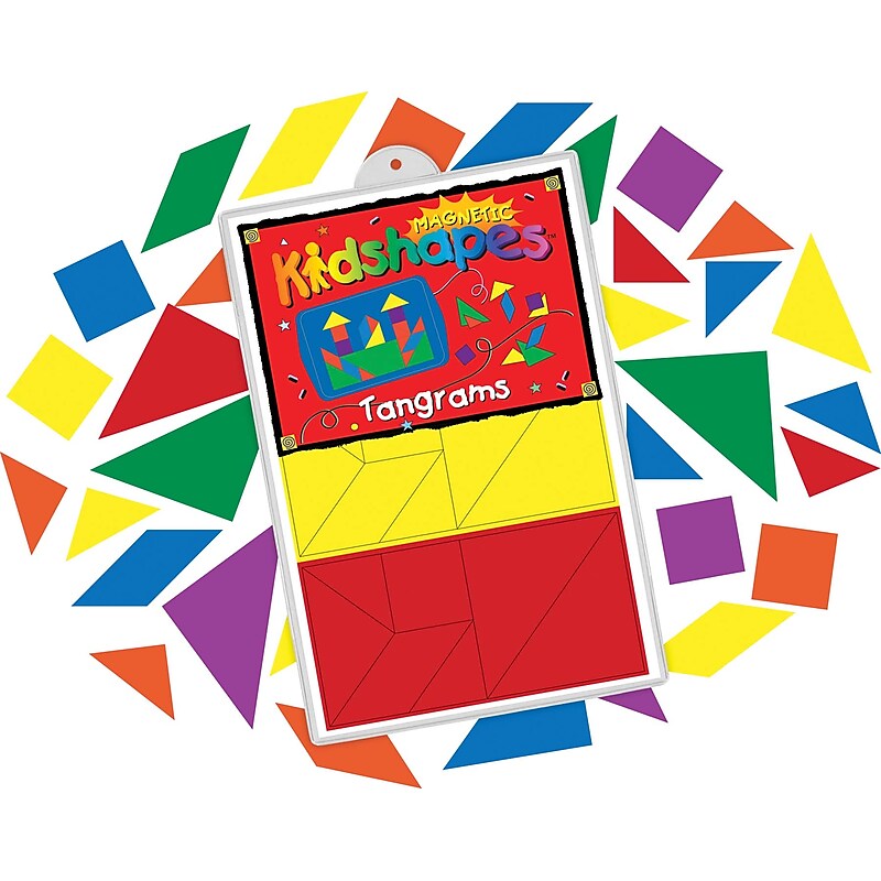 Barker Creek Learning Magnets Kidshapes, Tangrams, 42 Magnetic Pieces/Pack (LM2305) image 1