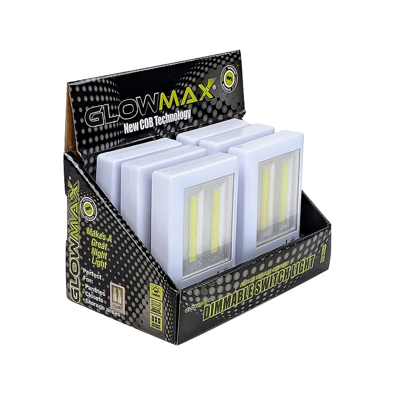 Glow Max COB Dimmable Light Switch, White, 6/Pack (G-300DLS-DB6) image 1