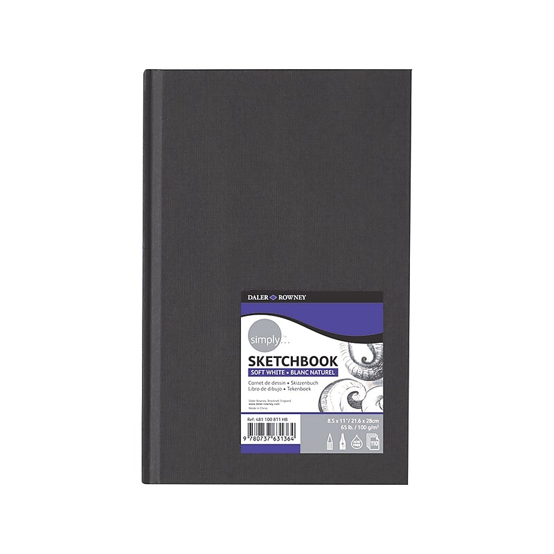 Simply 8.5" x 11" Sketch Book, 110 Sheets/Book (DA481150811) image 1