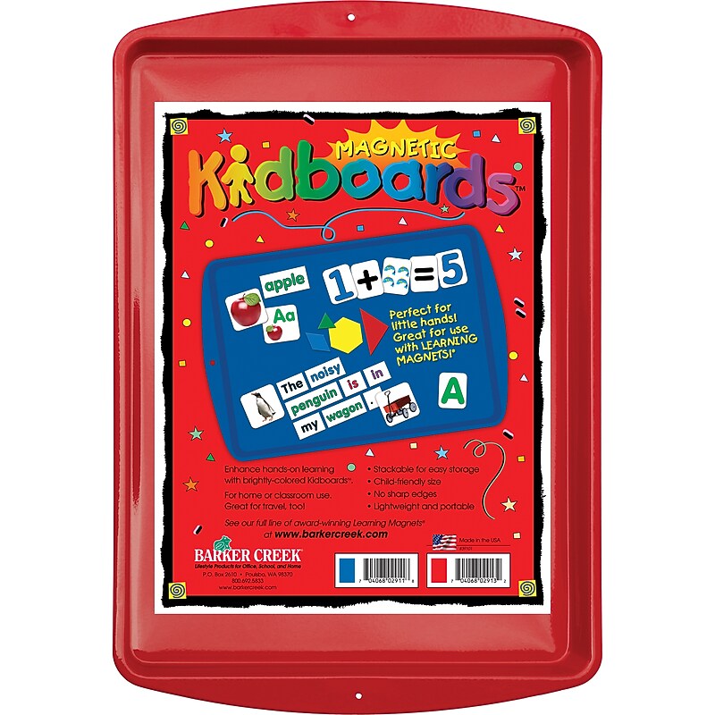 Barker Creek Learning Magnets Red Kidboard (LM2913) image 1