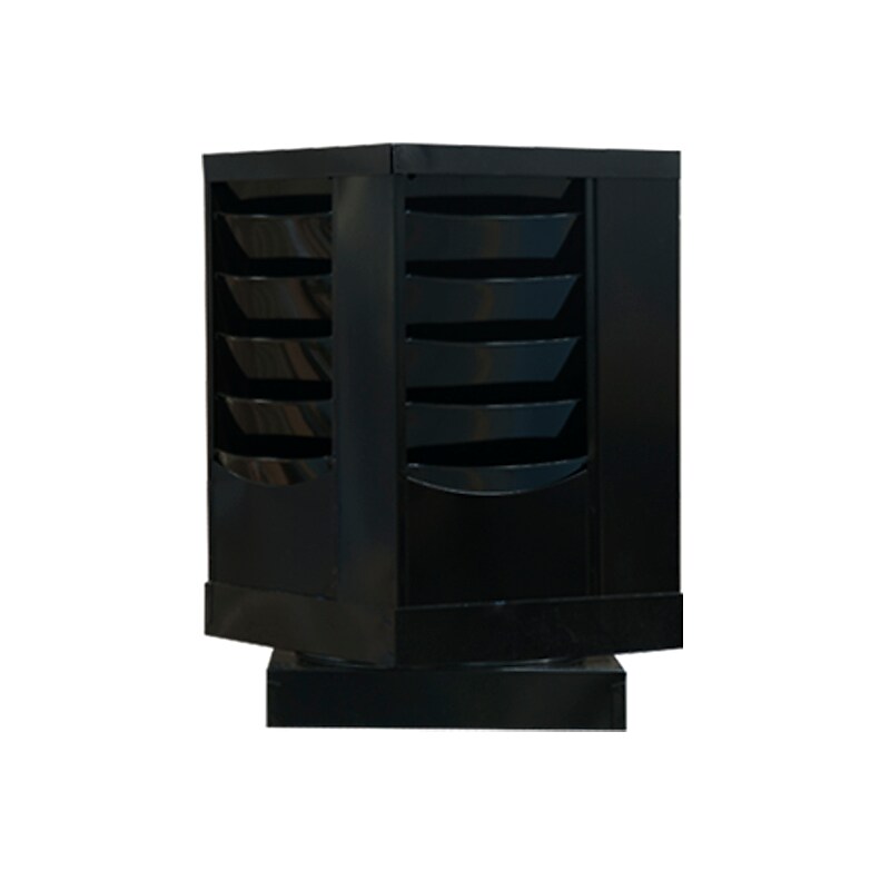Durham Con-Tur Literature Holder, 23 1/8" x 14 1/8", Free Standing, Black Steel (409-08) image 1