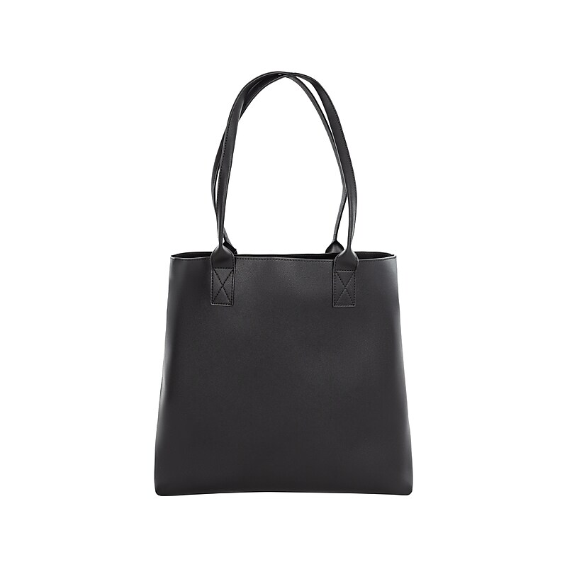 Bond Street Black Vegan Leather Tote Bag, Medium (LBG5054BS-BLACK) image 1