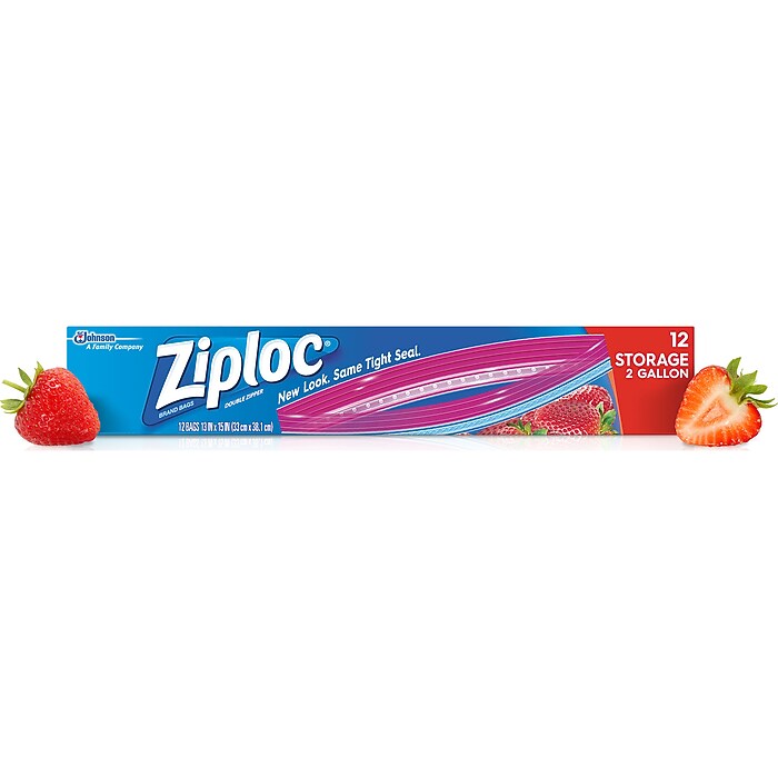 Ziploc Storage Bags, 2 Gal., 12/Carton (314468) | Staples