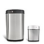 Nine Stars Stainless Steel Motion Sensor Trash Cans, Gray, 2/Pack (DZT-50-13/12-9)~#|#~sp65447178_sc7