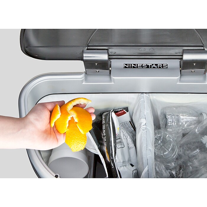 Nine Stars Stainless Steel Motion Sensor Trash & Recycling Bin