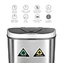 Nine Stars Stainless Steel Motion Sensor Trash & Recycling Bin Combo, 18.5 Gallon (DZT-70-11R)~#|#~sp65447183_sc7
