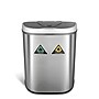 Nine Stars Stainless Steel Motion Sensor Trash & Recycling Bin Combo, 18.5 Gallon (DZT-70-11R)~#|#~sp65447185_sc7