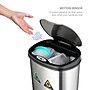Nine Stars 13.2 Gallon Stainless Steel Motion Sensor Recycle Trash Can (DZT-50-13R)~#|#~sp65447188_sc7