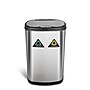 Nine Stars 13.2 Gallon Stainless Steel Motion Sensor Recycle Trash Can (DZT-50-13R)~#|#~sp65447195_sc7