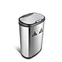 Nine Stars 13.2 Gallon Stainless Steel Motion Sensor Recycle Trash Can (DZT-50-13R)~#|#~sp65447197_sc7