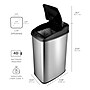 Nine Stars Stainless Steel Motion Sensor Trash Can, 13.2 Gallon, Silver (DZT-50-6)~#|#~sp65447218_sc7