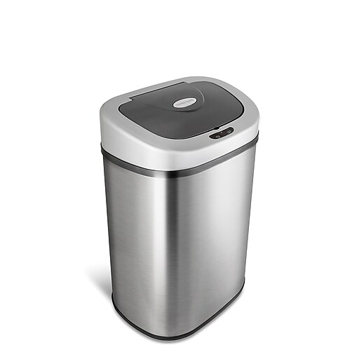 Nine Stars Stainless Steel Motion Sensor Trash Can, 21.1 Gallon
