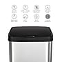 Nine Stars Stainless Steel Motion Sensor Trash Can, 13.2 Gal. (DZT-50-28)~#|#~sp65447784_sc7