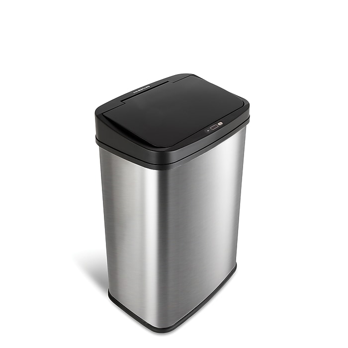 Nine Stars Stainless Steel Motion Sensor Trash Can, 13.2 Gal