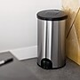 Nine Stars Stainless Steel Toe Tap Trash Can, 11.8 Gallon, Silver/Black (TTT-45-8)~#|#~sp65447808_sc7