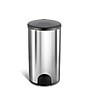 Nine Stars Stainless Steel Toe Tap Trash Can, 11.8 Gallon, Silver/Black (TTT-45-8)~#|#~sp65447809_sc7