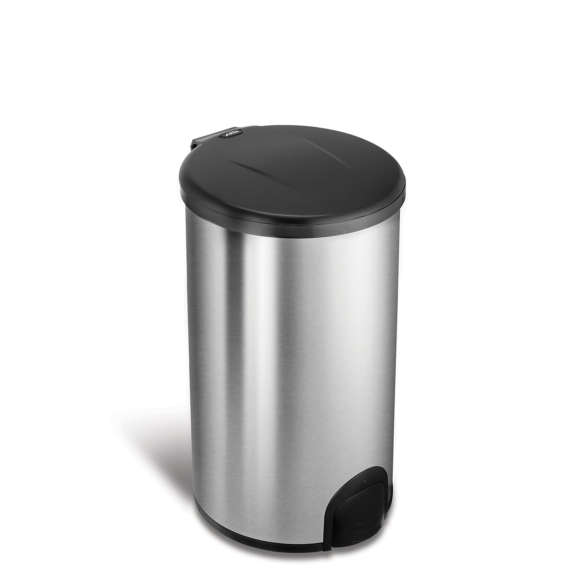 Nine Stars Stainless Steel Toe Tap Trash Can, 11.8 Gallon, Silver/Black (TTT-45-8) Sansujyuku sansujyuku.com