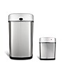 Nine Stars Stainless Steel Motion Sensor Trash Cans, Gray, 2/Pack (CB-50-9/12-9)~#|#~sp65447833_sc7