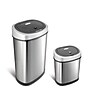 Nine Stars Stainless Steel Motion Sensor Trash Cans, Gray, 2/Pack (CB-50-9/12-9)~#|#~sp65447834_sc7