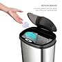 Nine Stars Stainless Steel Motion Sensor Trash Can, 13.2 Gallon, Gray (DZT-50-13)~#|#~sp65447835_sc7