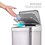 Nine Stars Stainless Steel Motion Sensor Trash Can, 13.2 Gallon, Silver (DZT-50-28SL)~#|#~sp65447875_sc7
