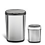 Nine Stars Stainless Steel Motion Sensor Trash Cans, Gray, 2/Pack (DZT-50-13/12-9)~#|#~sp65447884_sc7