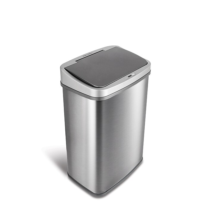 Nine Stars Stainless Steel Motion Sensor Trash Can, 13.2 Gallon