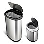 Nine Stars Stainless Steel Motion Sensor Trash Cans, Gray, 2/Pack (DZT-50-13/12-9)~#|#~sp65447975_sc7