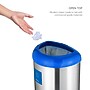 Nine Stars Stainless Steel Trash Can with Open Lid, 13.2 Gallon, Blue/Silver (OTT-50-19BL)~#|#~sp65449086_sc7