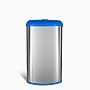 Nine Stars Stainless Steel Trash Can with Open Lid, 13.2 Gallon, Blue/Silver (OTT-50-19BL)~#|#~sp65449154_sc7