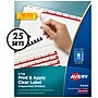 Avery Index Maker Unpunched Paper Dividers with Print & Apply Label Sheets, 8 Tabs, White, 25 Sets/Pack (11444)~#|#~sp65544599_sc7