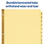 Avery Pre-Printed Paper Dividers with Laminated Tabs, Jan-Dec Tabs, Buff, Gold Reinforced (11307)~#|#~sp65645332_sc7