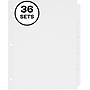 Avery Write & Erase Paper Dividers, 5 Tabs, White, 36 Sets/Box (11506)~#|#~sp65646301_sc7