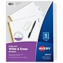 Avery Big Tab Write & Erase Paper Dividers, 5 Tabs, White, Gold Reinforced, 48 Sets/Carton (23075)~#|#~sp65646313_sc7