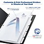 Avery Print-On Paper Dividers, 5 Tabs, White (11511)~#|#~sp65646328_sc7