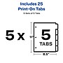 Avery Print-On Paper Dividers, 5 Tabs, White, 5 Sets/Pack (11515)~#|#~sp65646545_sc7