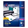 Avery Print-On Unpunched Paper Dividers, 8 Tabs, White, 5 Sets/Pack (11553)~#|#~sp65646643_sc7