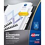 Avery Print-On Unpunched Paper Dividers, 5 Tabs, White, 5 Sets/Pack (11516)~#|#~sp65646651_sc7