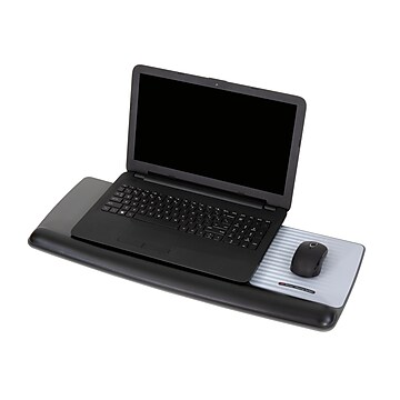 3M™ Gel Wrist Rest for Keyboard and Mouse, Tilt-Adjustable, Easy to Clean Cover with Antimicrobial Protection, Gray (WR422LE)