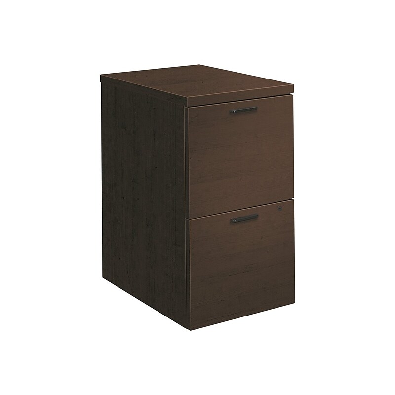 HON 10500 Series 2-Drawer Mobile Vertical File Cabinet, Letter/Legal Size, Lockable, Mocha (HON105104MOCH) image 1