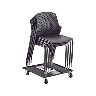 HAMPDEN FURNISHINGS Lusitano Fan Back Black Plastic Card Table Folding Chair With Hrd Plastic Seat Black Metal Frame Pack Of 4 Hmd1100bk