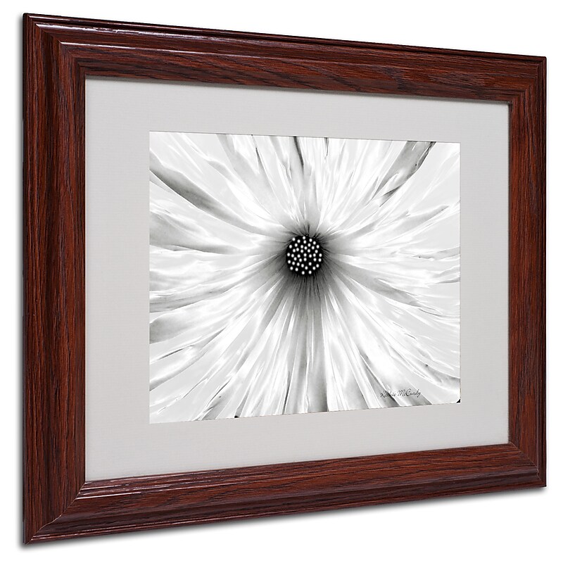 Kathie McCurdy 'White Garden' Matted Framed Art - 11x14 Inches - Wood Frame image 1
