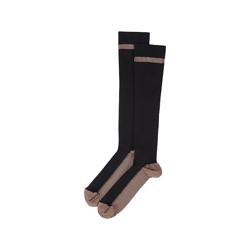 Travelon Compression Socks Large Black, 6/Pack (13472-500) image 1