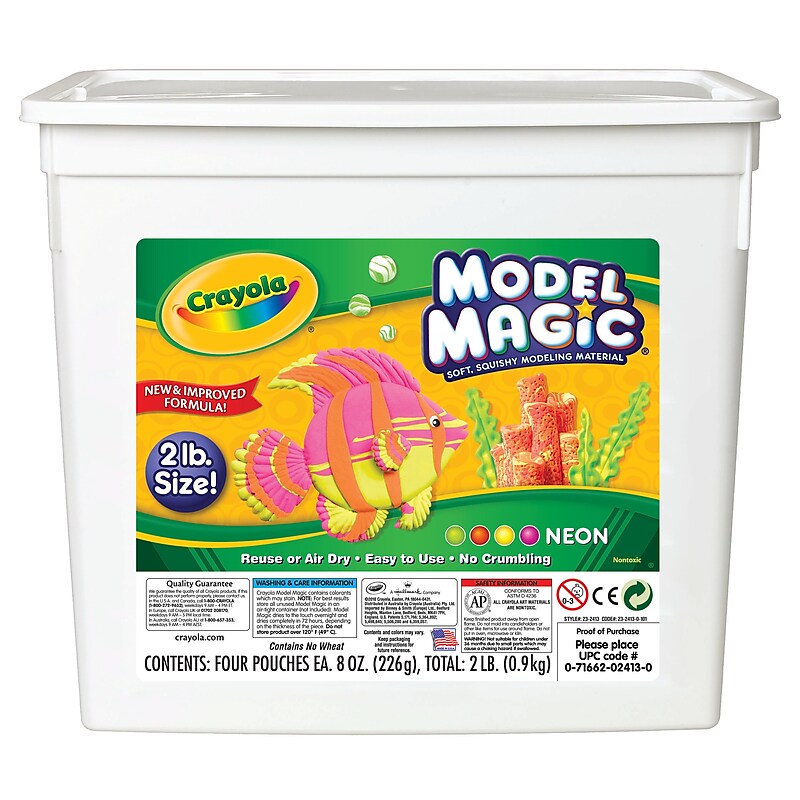Crayola Model Magic 2 lb. Buckets, Assorted Colors, 4/Pk (23-2413) image 1