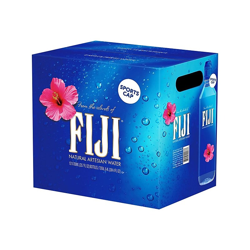 FIJI Natural Artesian Spring Water, 23.67 oz., 6 Bottles/Pack, 2 Packs/Carton (00067) image 1