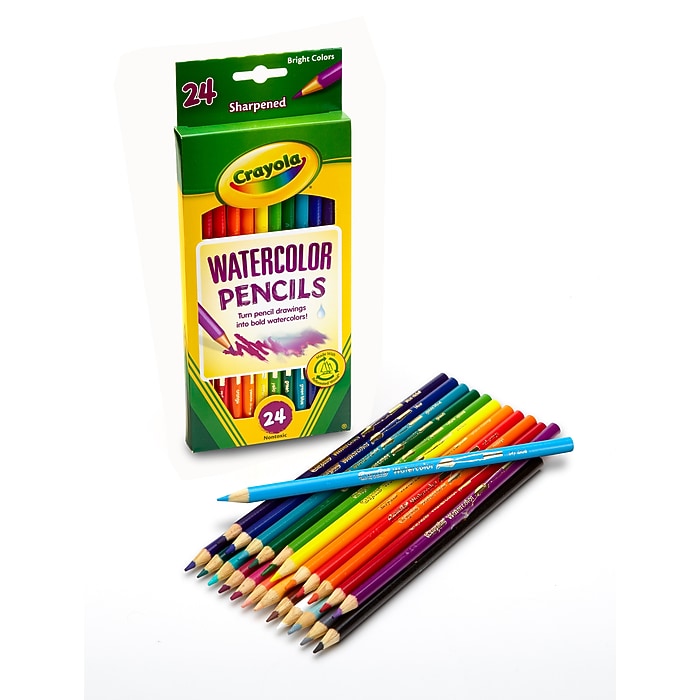 Crayola Watercolor Colored Pencils, Assorted Colors, 24/Box (68