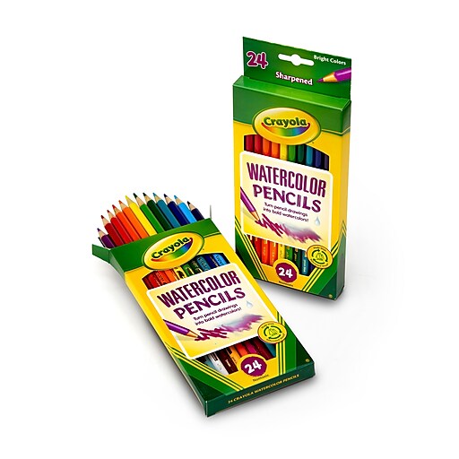 Crayola Watercolor Pencils, 24 Colors Per Box, Set Of 3 Boxes 