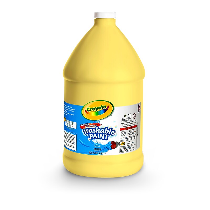 Crayola Washable Paints, Yellow, 1 Gallon (54-2128-034) image 1