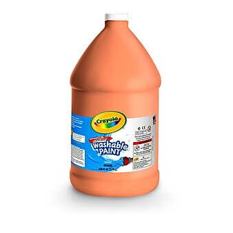 Crayola Washable Paints, Orange, 1 Gallon (54-2128-036)