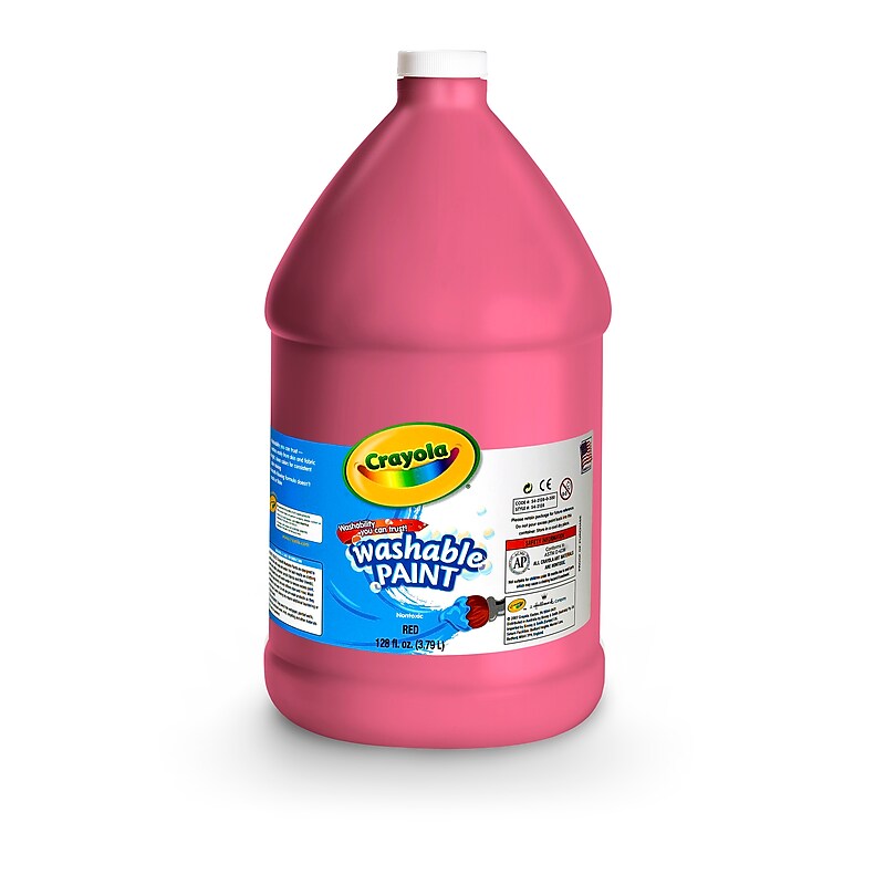 Crayola Washable Paints, Red, 1 Gallon (54-2128-038) image 1